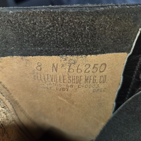 Vietnam War US Army Boots Biltrite Black Leather Sz 8 N 66250 July 1967 Exc Con - Picture 3 of 16